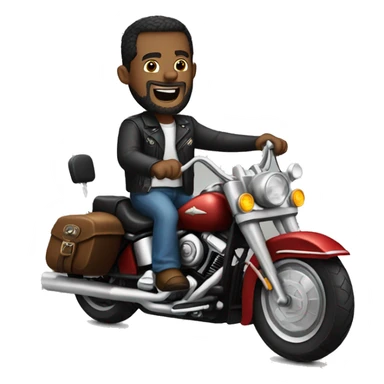 Man riding a harley sticker