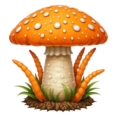 happy mushroom cordyceps sticker