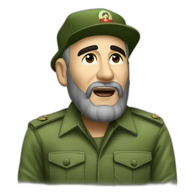 Fidel Castro on the mic sticker