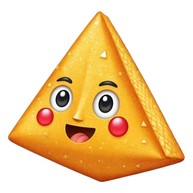 sparkly dorito with face sticker