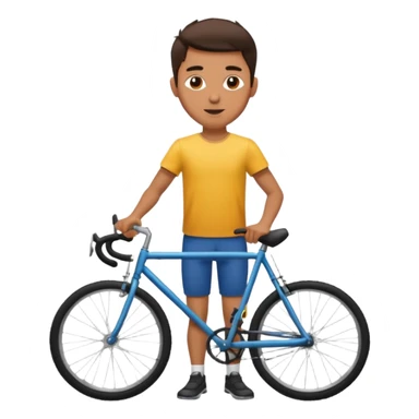 man with bicycle sticker