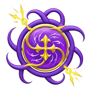 Wiz 101 casting sigil purple and yellow inspired storm magic  sticker