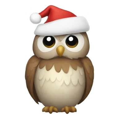 Christmas owl sticker