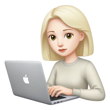 person working on laptop sticker