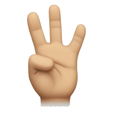 open palm with thumb tucked sticker