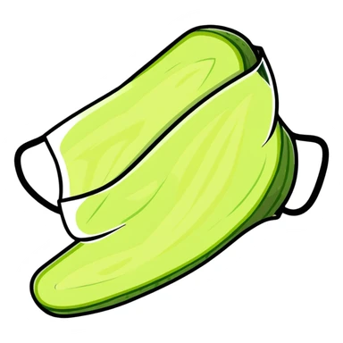 spa day with face mask and cucumber slices sticker