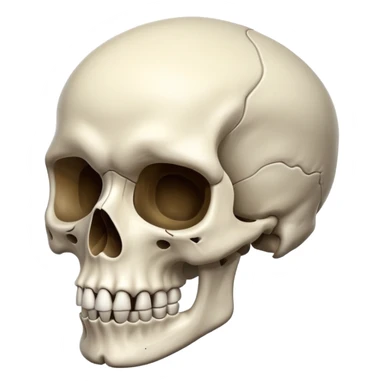 Create a skull ☠️ but without the crossbones sticker