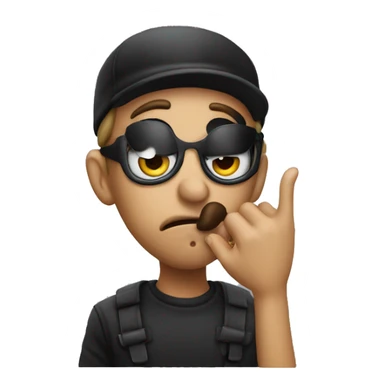 A robber blowing a kiss  sticker