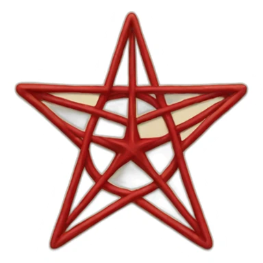 red pentacle sticker