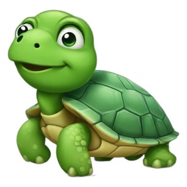 Turtle with big watered eye sticker