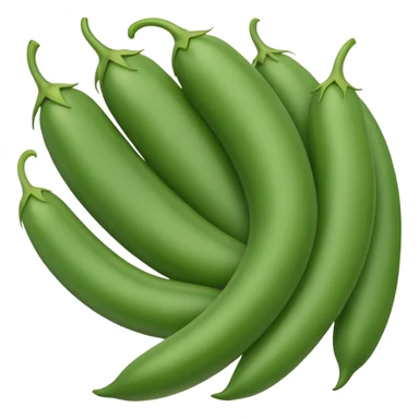 Green bean with a gay sticker