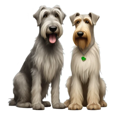 2 irish wolfhounds and a yorkie sticker