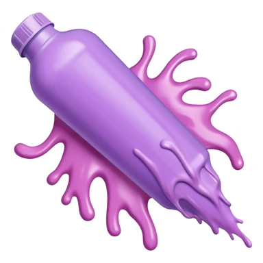 tubes of pastel pink and lilac hair dye, scattered and leaking sticker