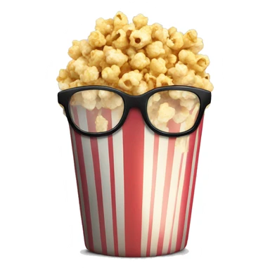 pop corn in black glasses sticker