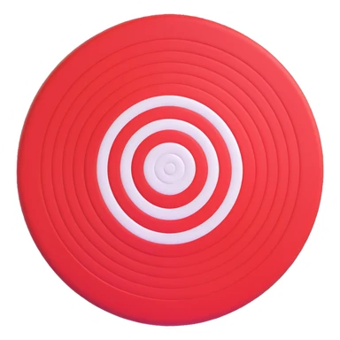 classic bullseye emoji, red and white concentric circles sticker