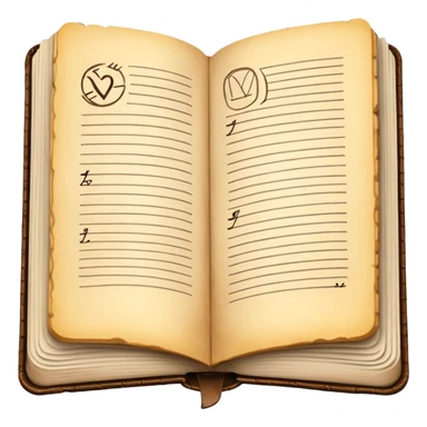 a open diary that looks kinda old sticker