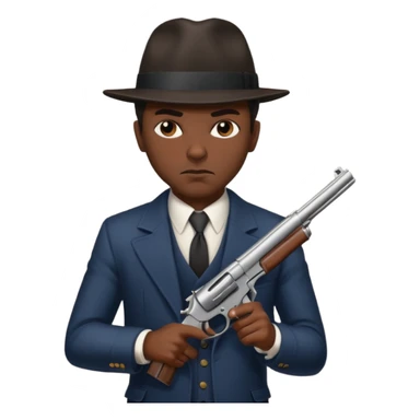 African American gangster taliban terrorist with a gun sticker