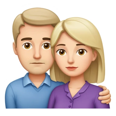 husband and wife permanently stuck together  sticker