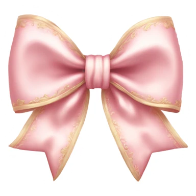 vintage rococo light pink bow sticker