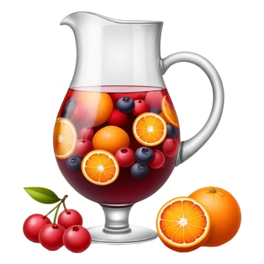 Sangria pitcher with fruit sticker