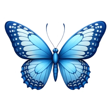 Beautiful blue butterfly with detailed wings sticker
