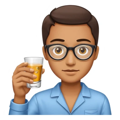 holding hand mini shot glasses sticker