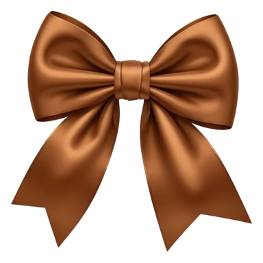 Brown bow sticker