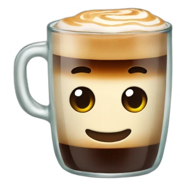 Cortado coffee in glass mug sticker