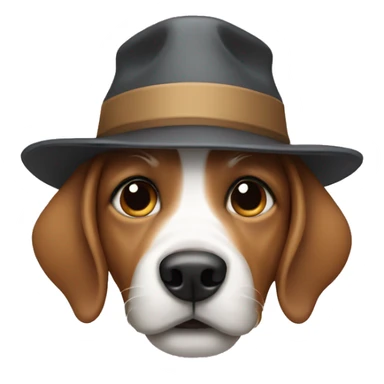 Dog with hat on  sticker