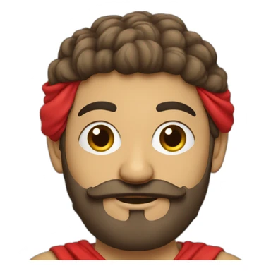 El bey Tunisia with beard, moustache and red tissu around the head sticker