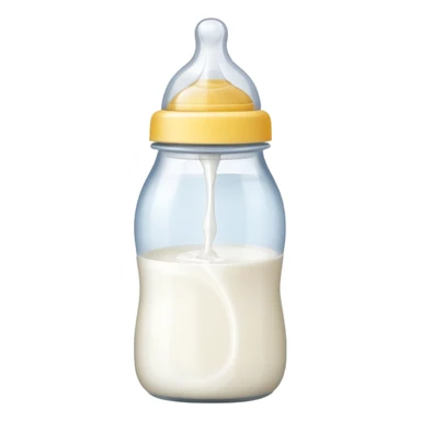 baby bottle tilted  sticker