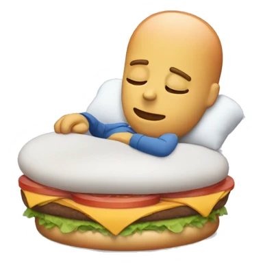 Asleep but dreaming of burgers sticker