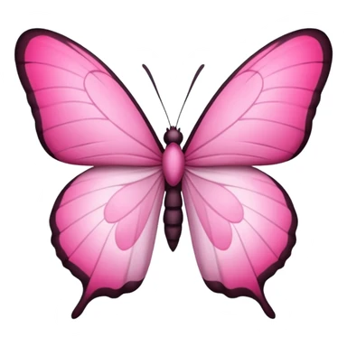 Borboleta rosa meio branca sticker
