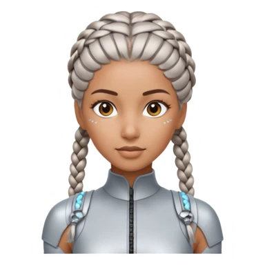 braided future woman sticker