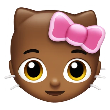 brown skin hello kitty wit a mouth sticker
