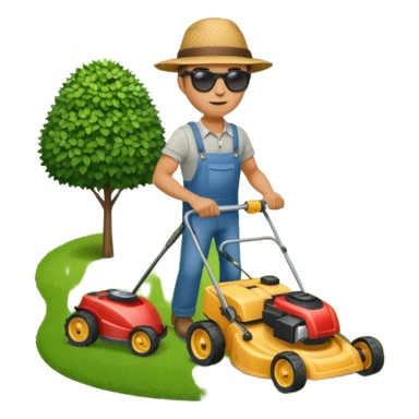 mowing the yard sticker