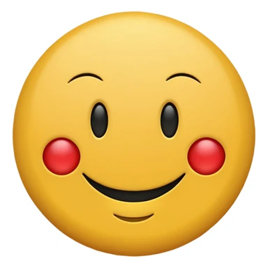 Smiley rond basique qui rougis  sticker
