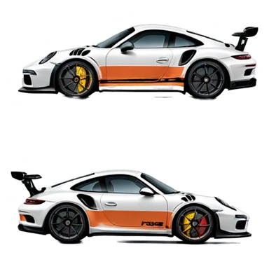 Porsch 992 gt3 rs sticker