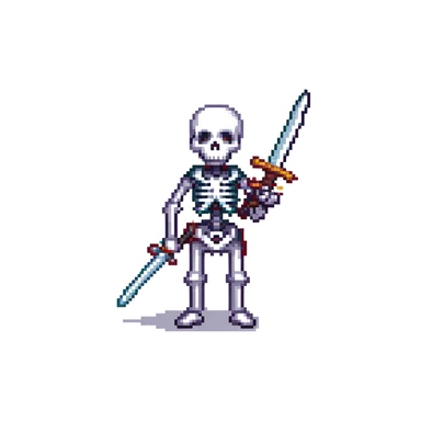 skeleton with a sword sticker