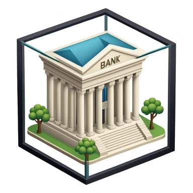 Isometric bank  sticker