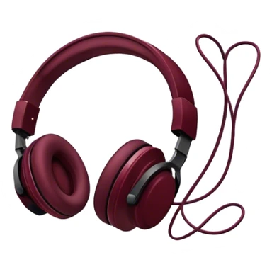dark burgundy aesthetic pair of headphones  sticker