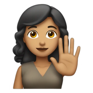 puerto rican woman giving the hand sticker