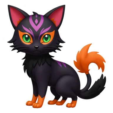 Liepard-Noibat-Litten-Sprigatito-Pokémon-fusion-creature (full body) sticker
