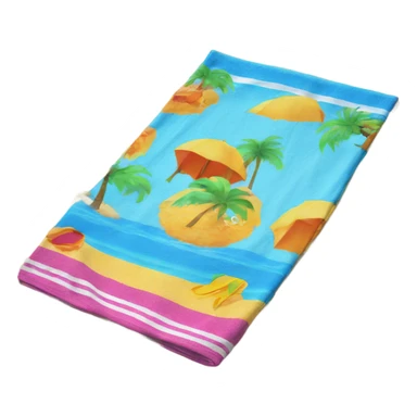 colorful beach towel  sticker