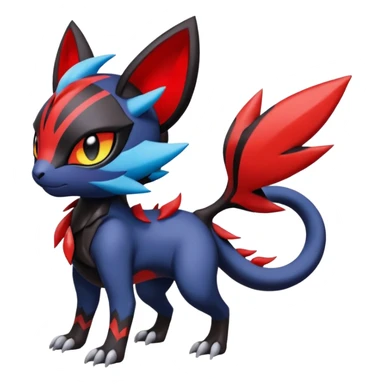 Colorful Cool Badass  Meloetta-Litten-Noibat-Guilmon-Darkrai-Pokémon-Fakémon-fusion-hybrid-creature sticker