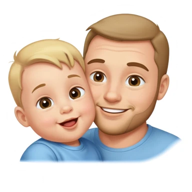 Baby kissing dad sticker