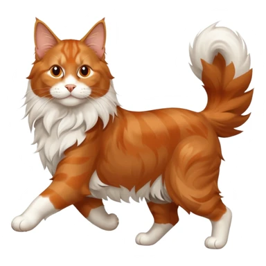 Maine Coon runs after Doberman sticker