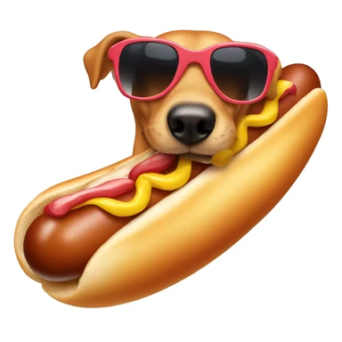 Hot dog with sunglasses  sticker
