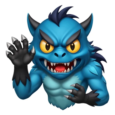 Scary monster black arm sticker