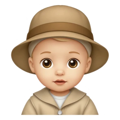 baby unique looking with hat sticker